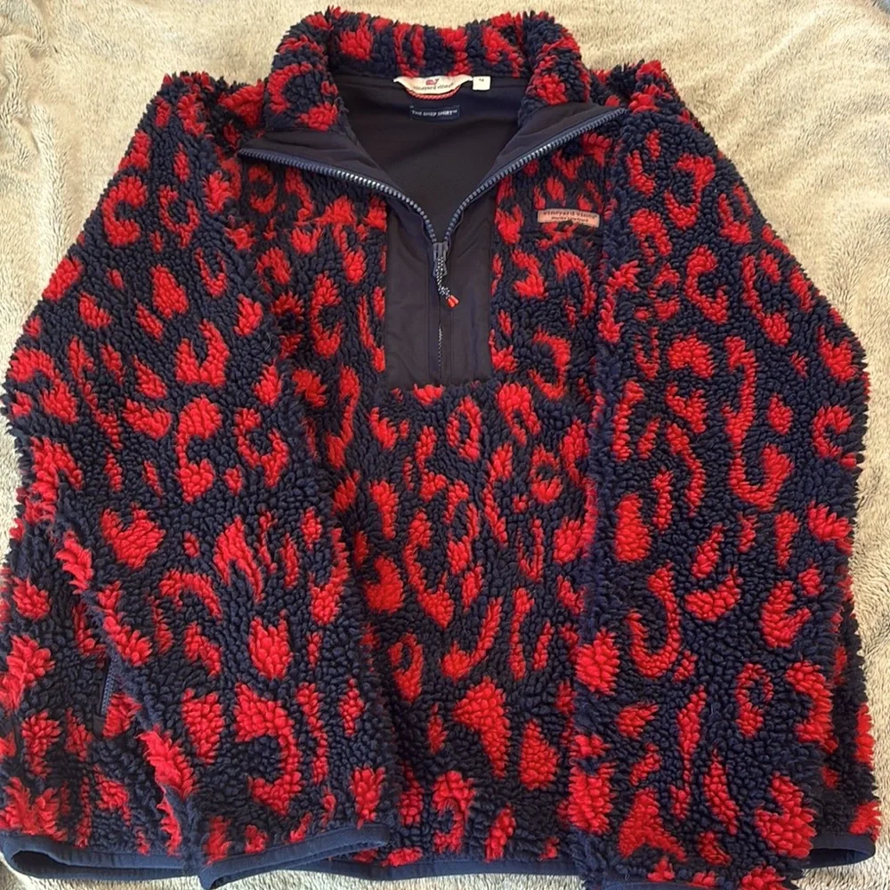 EUC - Vineyard Vines Red and Navy The Shep Shirt - Picture 1 of 11